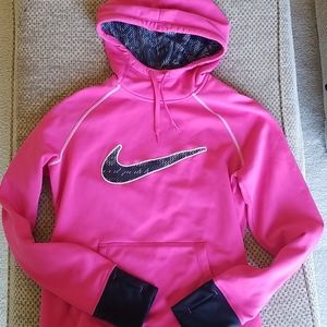 Nike Pink Black Hoodie Sweatshirt